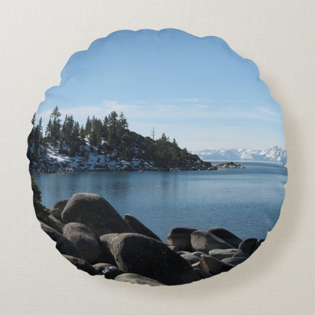 North Shore Lake Tahoe, Incline Village, Nevada Round Cushion (Front)