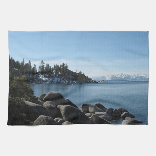 North Shore Lake Tahoe, Incline Village, Nevada Tea Towel (Horizontal)