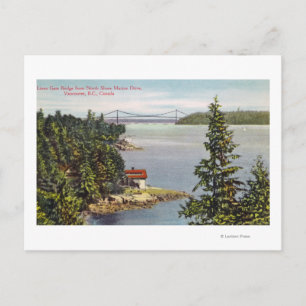 North Shore Marine Drive View of Lions Gate Postcard