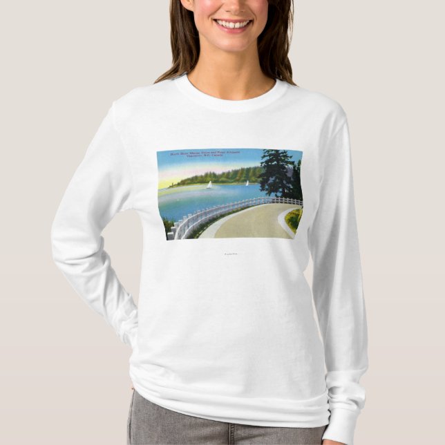 North Shore Marine Drive View of Point Atkinson T-Shirt (Front)