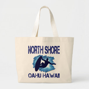 NORTH SHORE, OAHU, HAWAII LARGE TOTE BAG