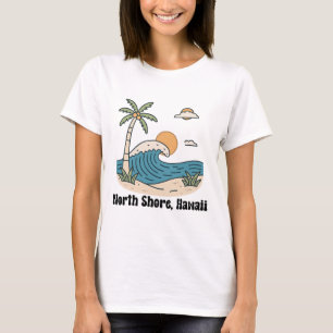 North Shore Oahu Hawaii Souvenir Surfing Hawaiian T-Shirt
