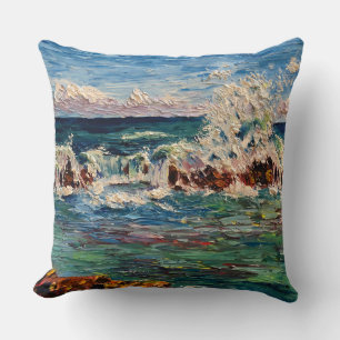 North Shore Thundering Waves in Hawaii pillow