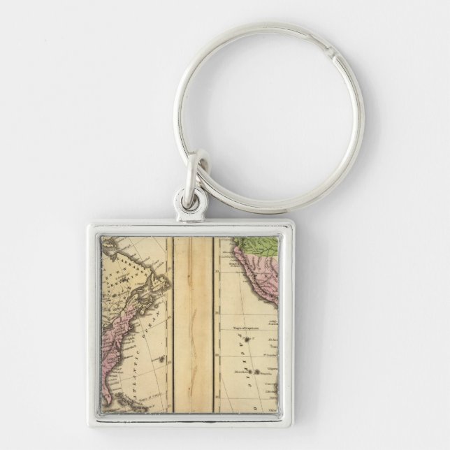 North & South America Key Ring (Front)