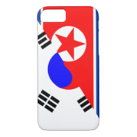 north south korea half flag country symbol