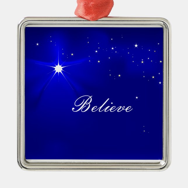 North Star Believe Christmas Ornament (Front)