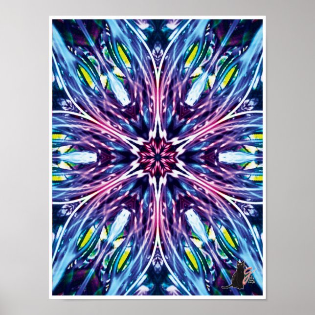 North Star Kinetic Collage Kaleidoscope Poster (Front)