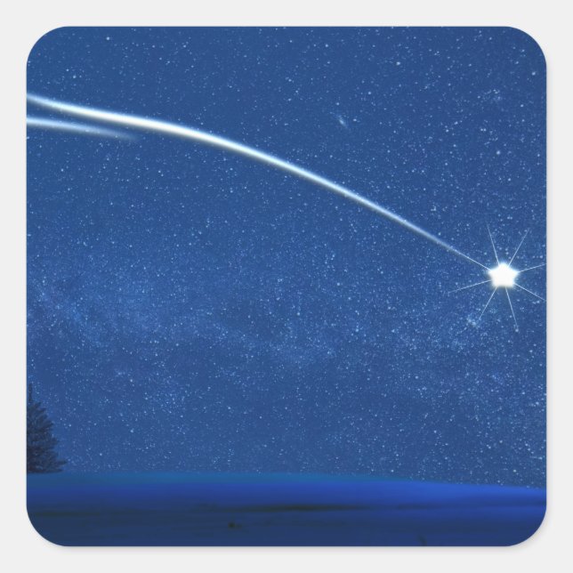 North Star Over the Forest Square Sticker (Front)