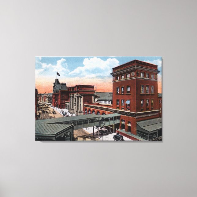 North Station - Railroad Depot Canvas Print (Front)