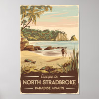 North Stradbroke Island Australia Illustration