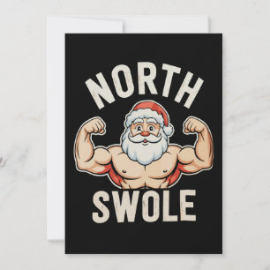 North Swole Santa Gym Workout Fitness Christmas Holiday Card