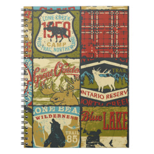 North territories adventure sign and symbol patchw notebook