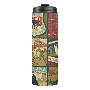 North Territories Adventure: Symbolic Patchwork Thermal Tumbler