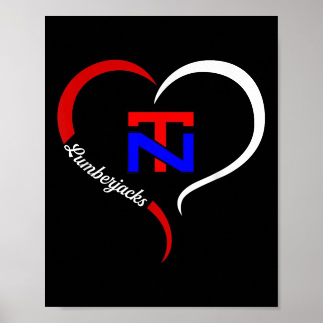 North Tonawanda Lumberjacks Logo Half Heart Poster (Front)