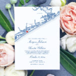 North Topsail Beach Map Elegant Navy Blue Wedding Invitation<br><div class="desc">Celebrate your coastal North Carolina wedding with this elegant navy blue North Topsail Beach map wedding invitation, perfect for a romantic seaside celebration along the Crystal Coast. This coastal map design is perfect for your wedding at Topsail Manor, Sea Haven Estate, The Nook at Sneads Ferry, Coastal Events & Occasions,...</div>