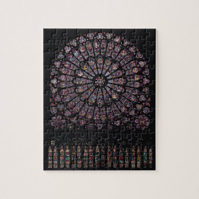 North transept rose window depicting the Virgin an Jigsaw Puzzle (Vertical)