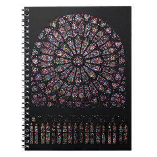 North transept rose window depicting the Virgin an Notebook