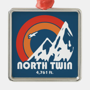 North Twin New Hampshire Sun Eagle Metal Tree Decoration