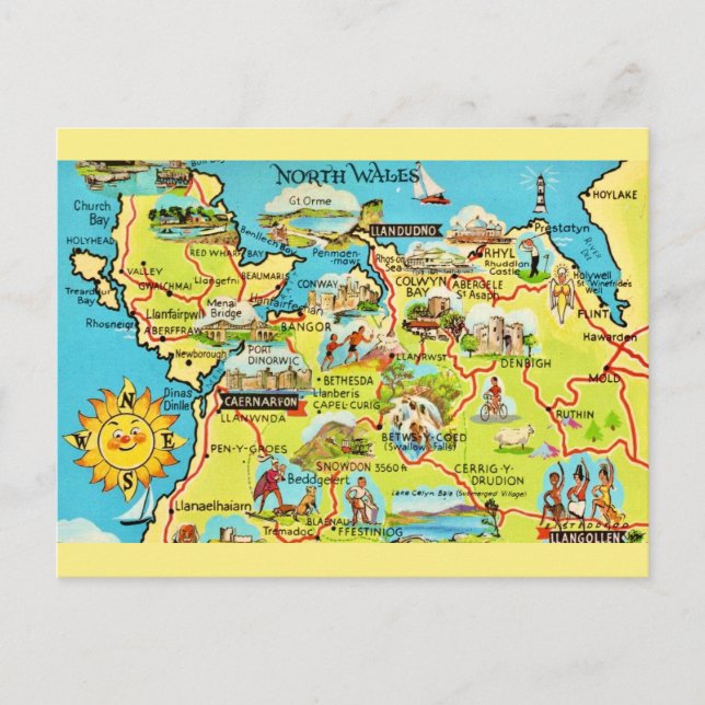 North Wales  Postcard (Front)