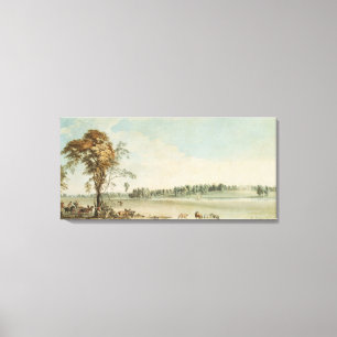 North West View of Wakefield Lodge in Whittlebury Canvas Print