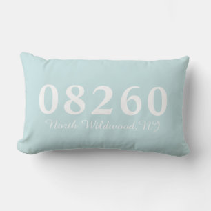 North Wildwood NJ 08260 Pillow, Beach Housewarming Lumbar Cushion