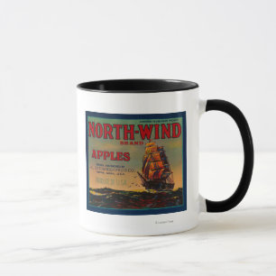 North Wind Apple Crate LabelYakima, WA Mug
