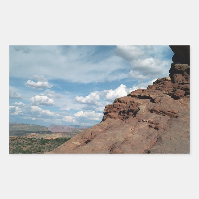 North Window Arch Utah Desert Landscape Photo Rectangular Sticker (Front)