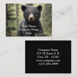 North Woods Little Black Bear Cub Business Card