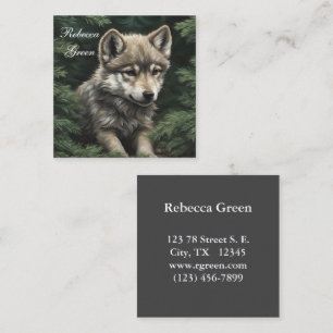 North Woods Wolf Cub Business Card