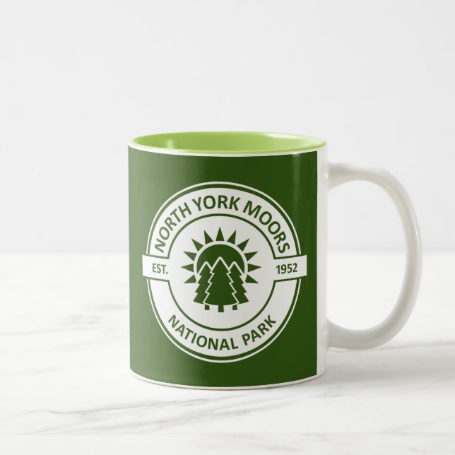 North York Moors National Park Sun Trees Two-Tone Coffee Mug (Right)