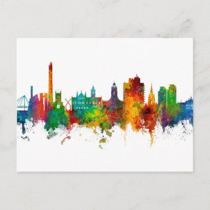Northampton England Skyline Postcard