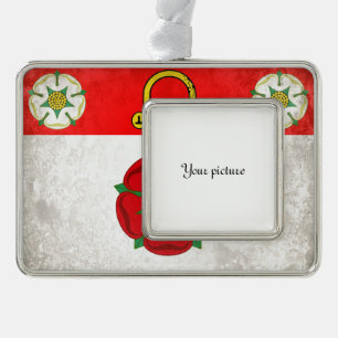 Northamptonshire Silver Plated Framed Ornament