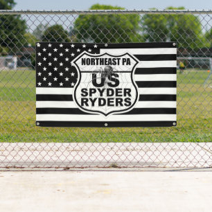 Northeast PA Chapter - US Flag & Logo Banner bw 3x
