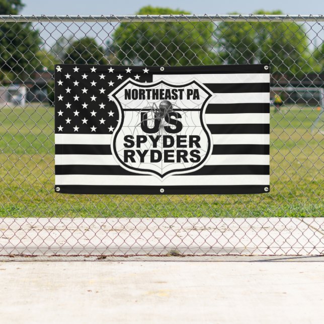 Northeast PA Chapter - US Flag & Logo Banner bw 3x (Insitu)