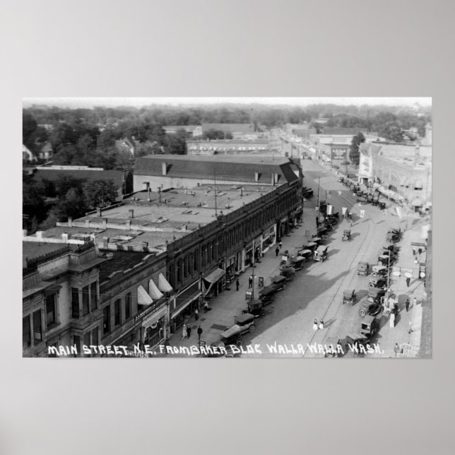 Northeast View of Main St from Baker Bldg Poster (Front)