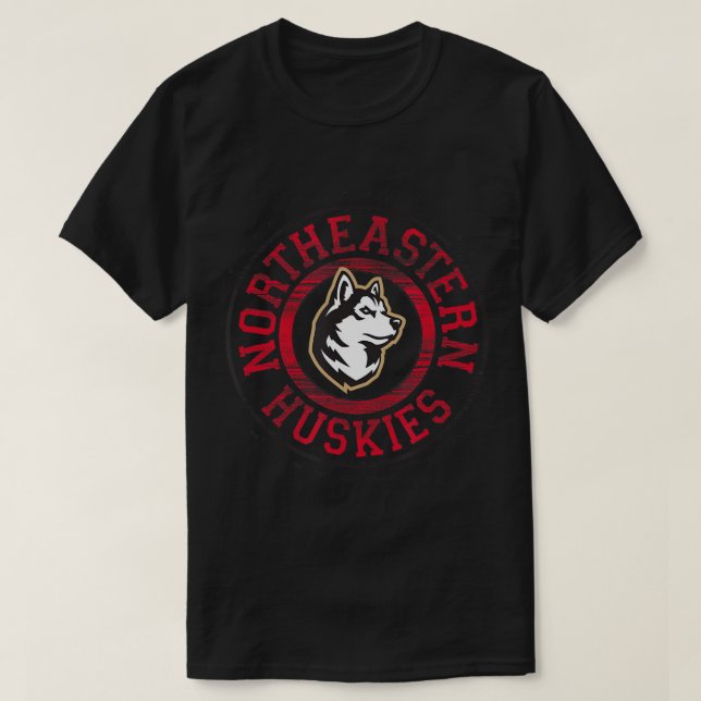 Northeastern Huskies Showtime White Officially Lic T-Shirt (Design Front)