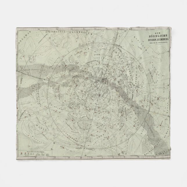 Norther Night Sky map Fleece Blanket (Front (Horizontal))