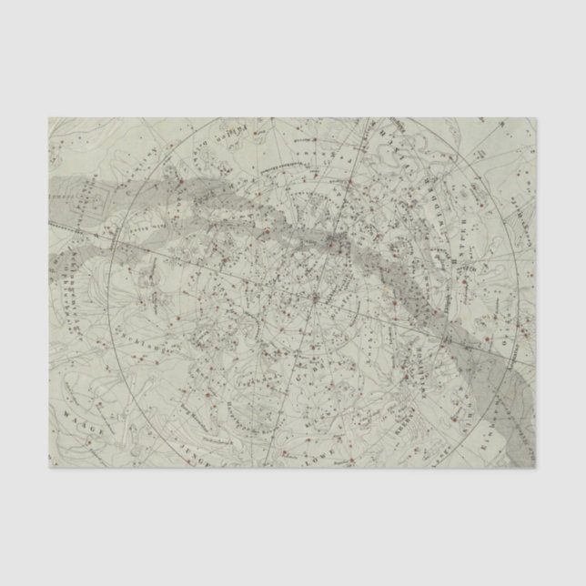Norther Night Sky map Tissue Paper (Front)