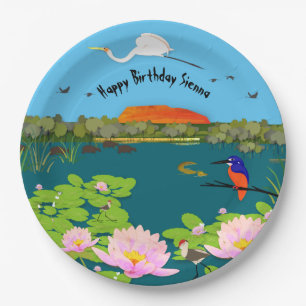 Northern Australian Tropical Landscape Colourful Paper Plate