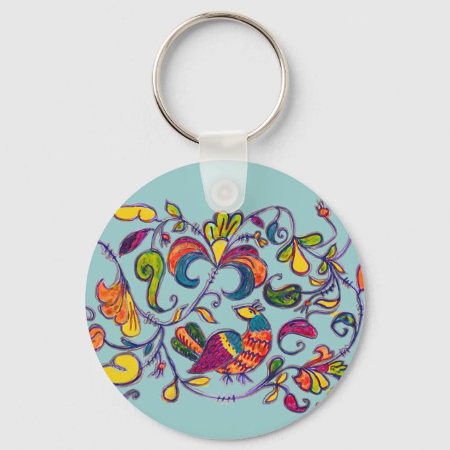 Northern Bird from Russia Key Ring (Front)