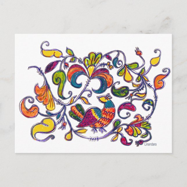 Northern Bird from Russia Postcard (Front)