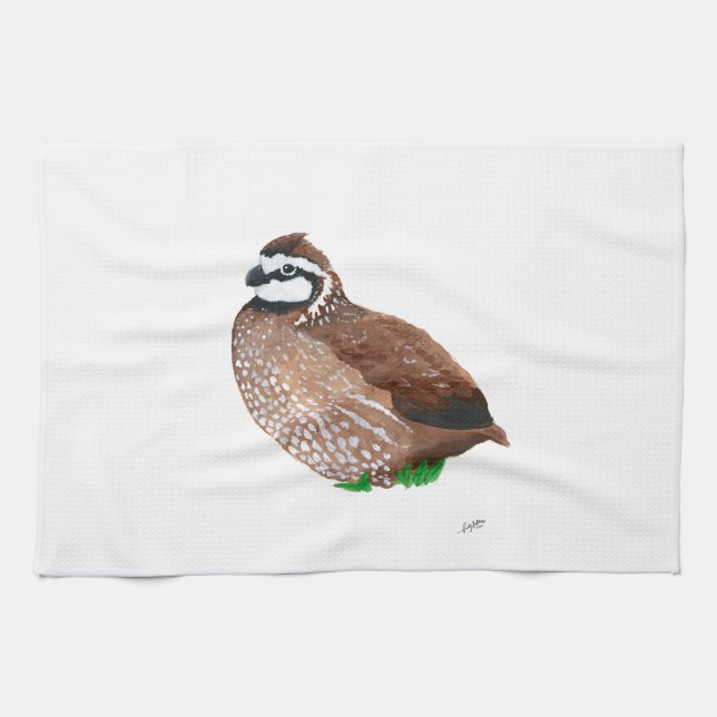 Northern Bobwhite Tea Towel (Horizontal)