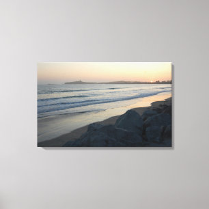 Northern California Beach Sunset Photograph Canvas