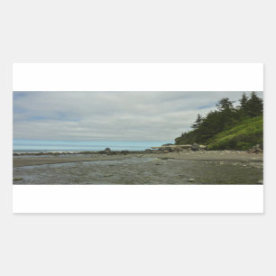 Northern California Coastline from Redwood Park Rectangular Sticker