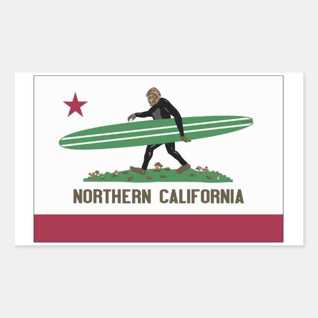 Northern California Rectangular Sticker (Front)
