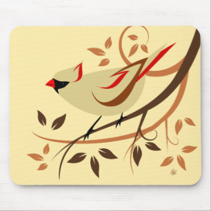 Northern Cardinal Art Mousepads