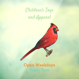 Northern cardinal bird cartoon illustration