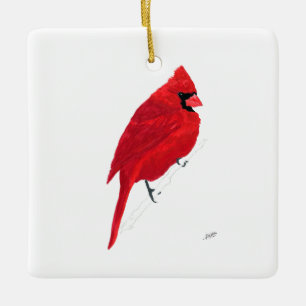 Northern Cardinal Ceramic Ornament