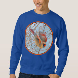 Northern Cardinal Flying - Original Photograph Sweatshirt