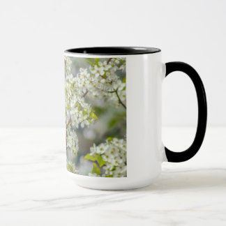 Northern Cardinal In Spring Blooms Mug